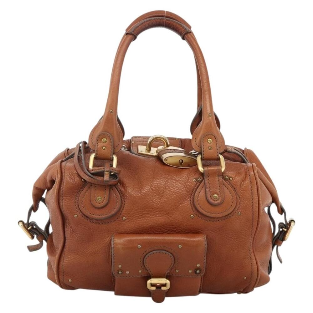 Chloe Leather Paddington Handbag Brown